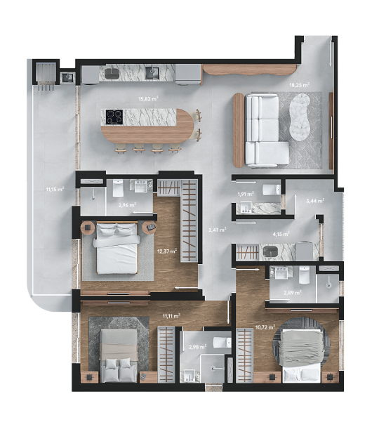 Planta Tipo 01 - Dif